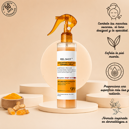 Kivana Peel Shot - Spray exfoliante corporal con ácido kójico y cúrcuma